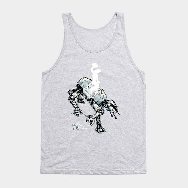 PLANET HØTH, LET 'ER BUCK (whiteout) Tank Top by Yeti Ink ~ Yeti307